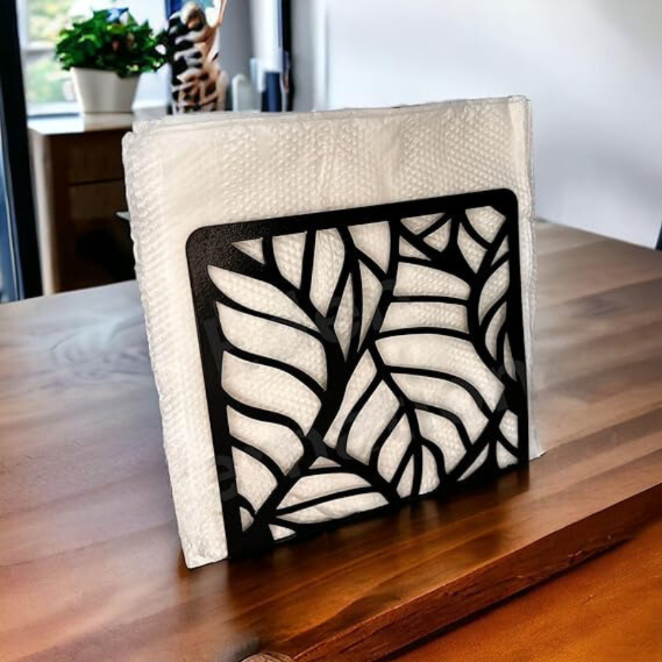 Leaf Design Metal Napkin Holder Tissue Holder