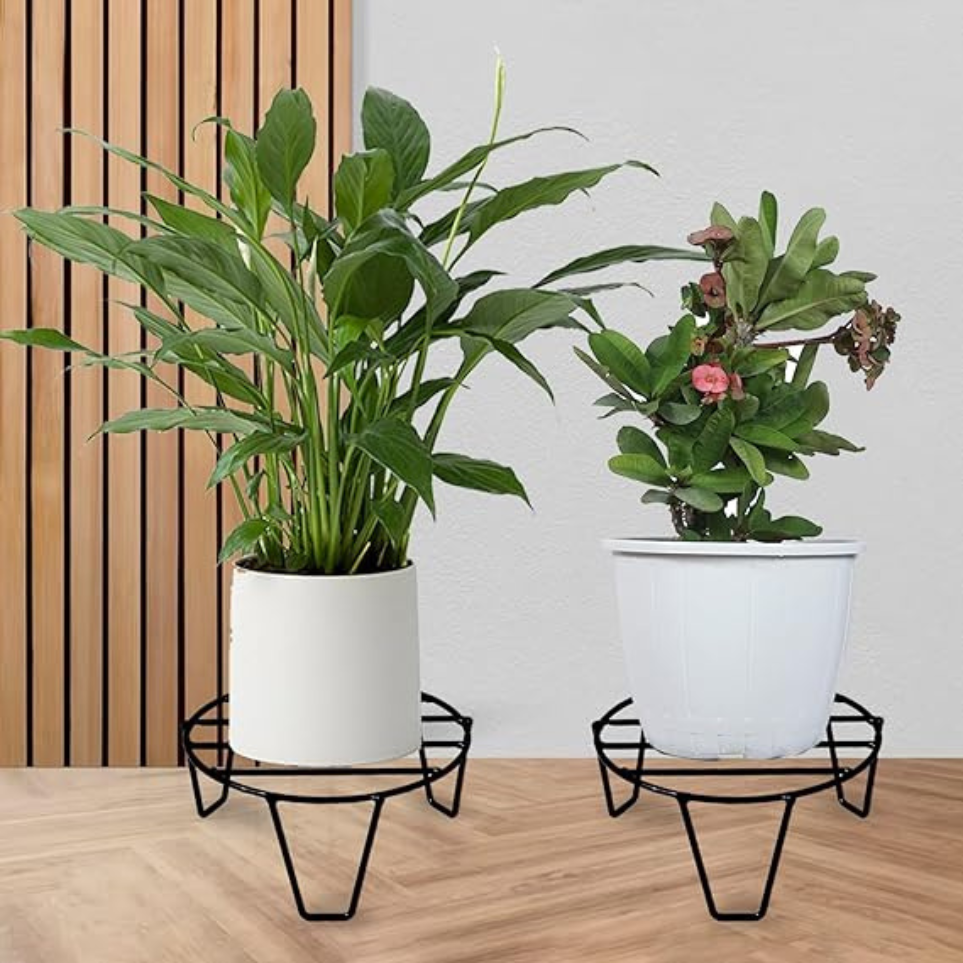 Durable Metal Plant Stand Planter Indoor & Outdoor (Set of 2)