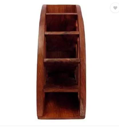 Wooden Remote stand 5 romotes Rack Brown Remote Shelf for home decor | Table Decor