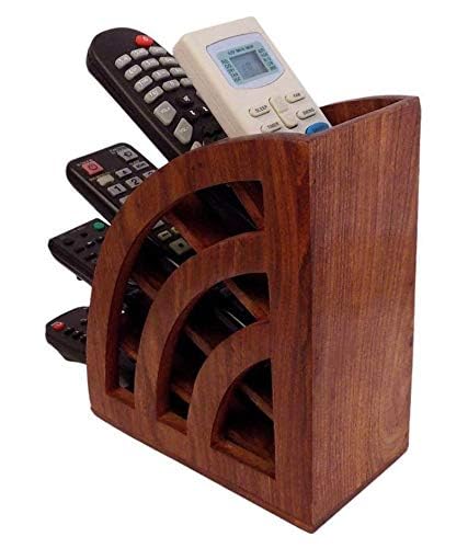 Wooden Remote Stand 5 Remote Rack Holder Home Decor | Table Decor