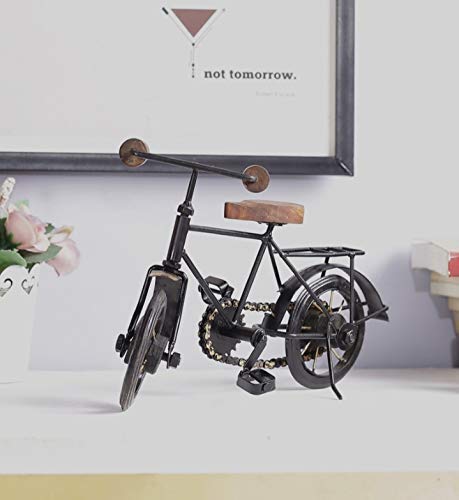 Handmade Mini Iron Cycle Home Decor | Antique Wood and Wrought Iron Mini Cycle Figurine Showpiece