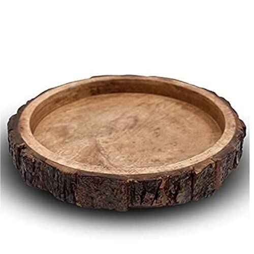 Wooden Serving Tray Buckle Tray for Party, Food, Tea & Coffee Buckle Tray (Size- 10inch)