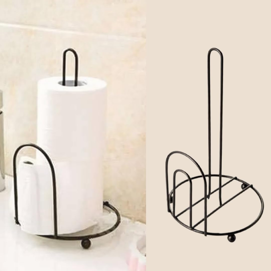 Iron Kitchen Tissue Paper roll Holder | Towel Holder | Stand-up Kitchen Tissue Stand (U Design)