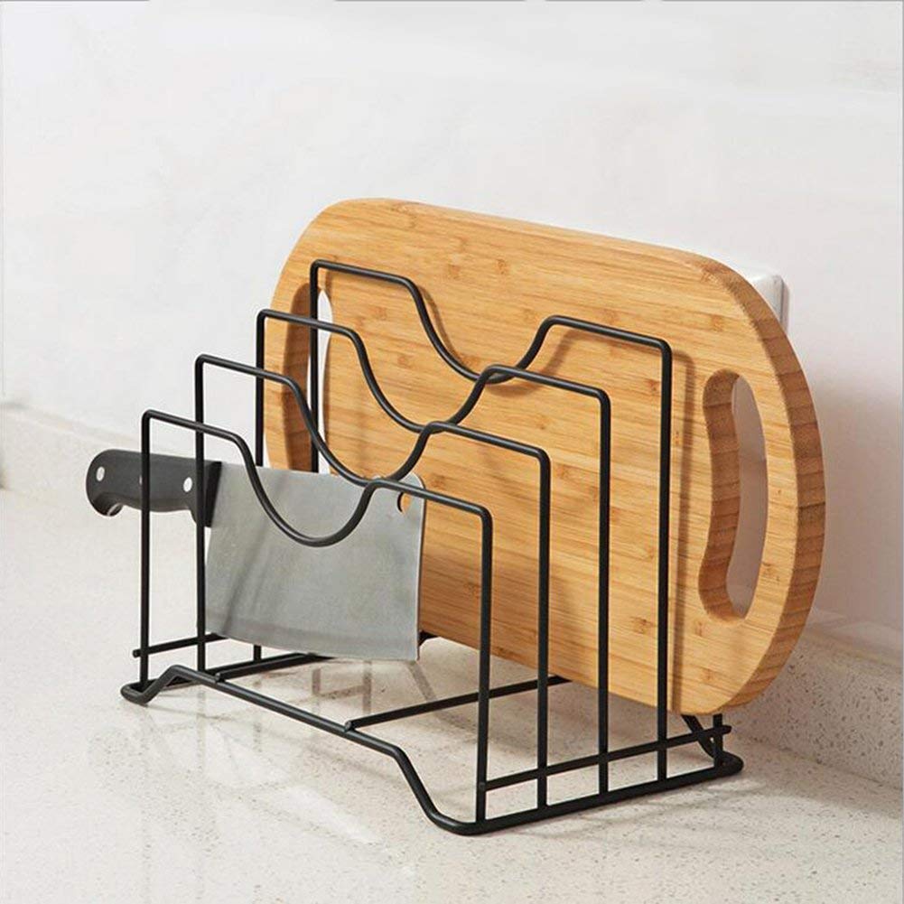 Iron Plate Stand Kitchen Storage Rack With 5 Slots| Tiered Shelf