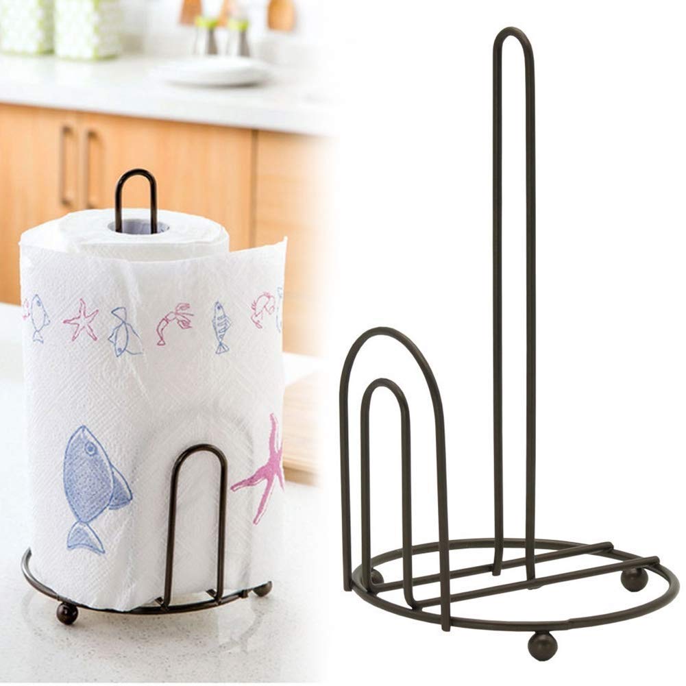 Iron Kitchen Tissue Paper roll Holder | Towel Holder | Stand-up Kitchen Tissue Stand (U Design)