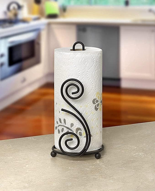 Iron Tissue Paper Holder Kitchen Tisse Holder Bathroom Towel Paper Holder for Home Decor (SS Design)