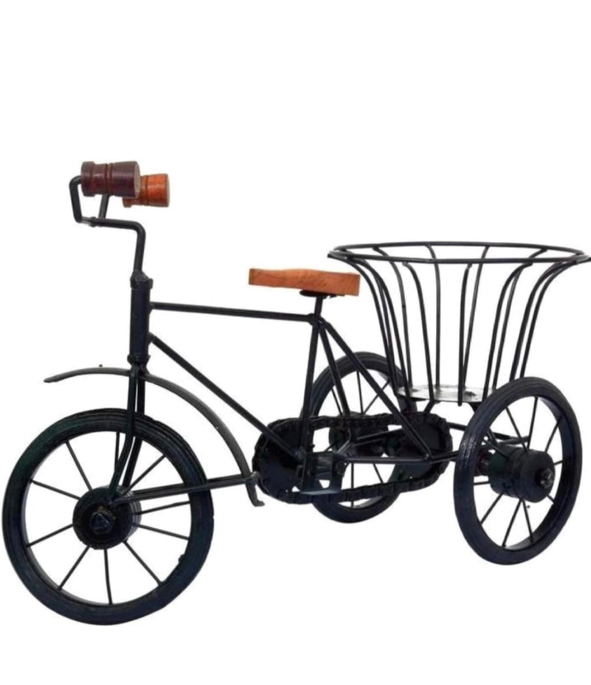 Decorative Miniature of Metal Rickshaw Showpiece for Home Decor and Gifting Size- 13*7.5*5.5 inch