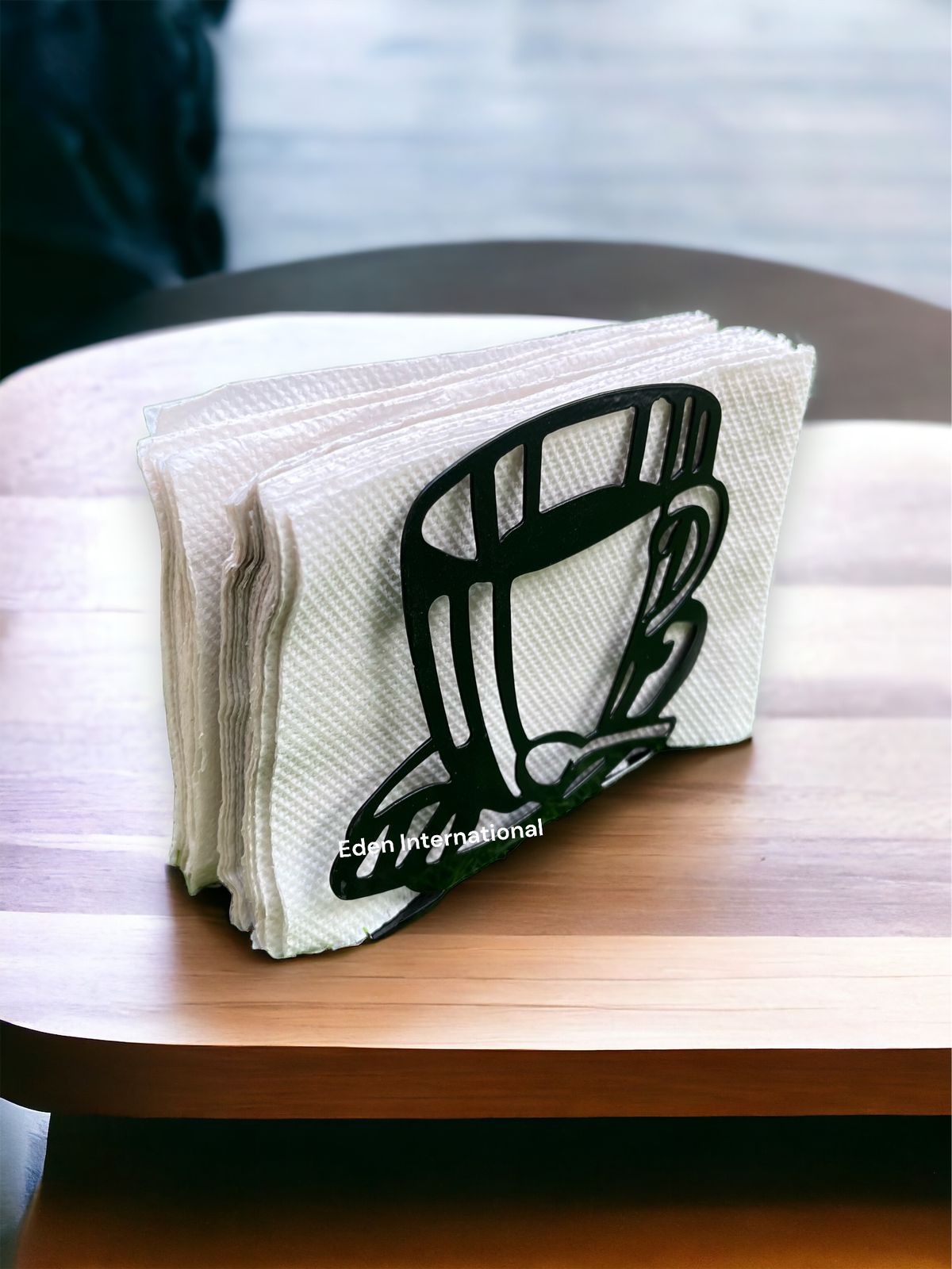 Stylish Coffee Cup Napkin Holder Metal Tissue Holder