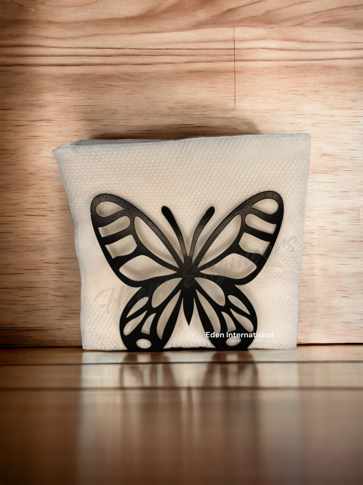 Black Butterfly Napkin Holder Metal Tissue Holder