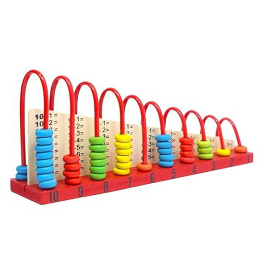 Colourful Wooden Abacus Math Learning Toy for Kids