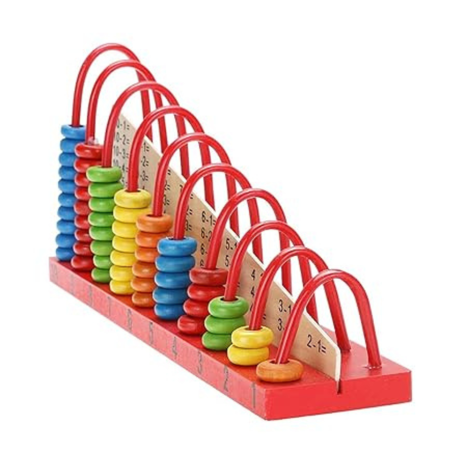 Colourful Wooden Abacus Math Learning Toy for Kids