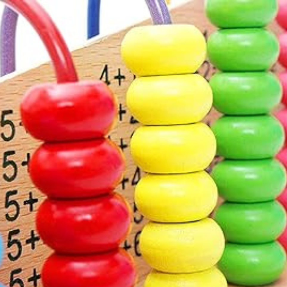 Colourful Wooden Abacus Math Learning Toy for Kids