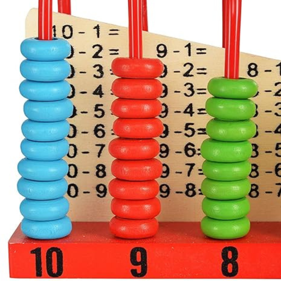 Colourful Wooden Abacus Math Learning Toy for Kids