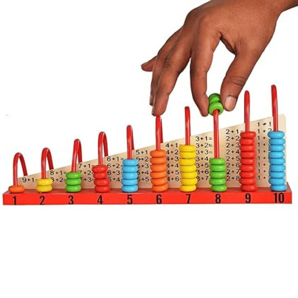 Colourful Wooden Abacus Math Learning Toy for Kids