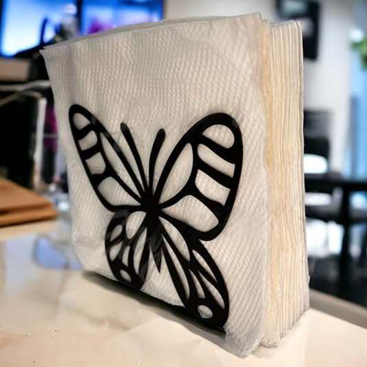 Black Butterfly Napkin Holder Metal Tissue Holder