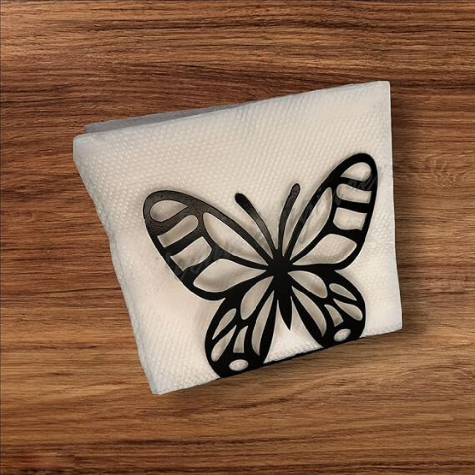 Black Butterfly Napkin Holder Metal Tissue Holder