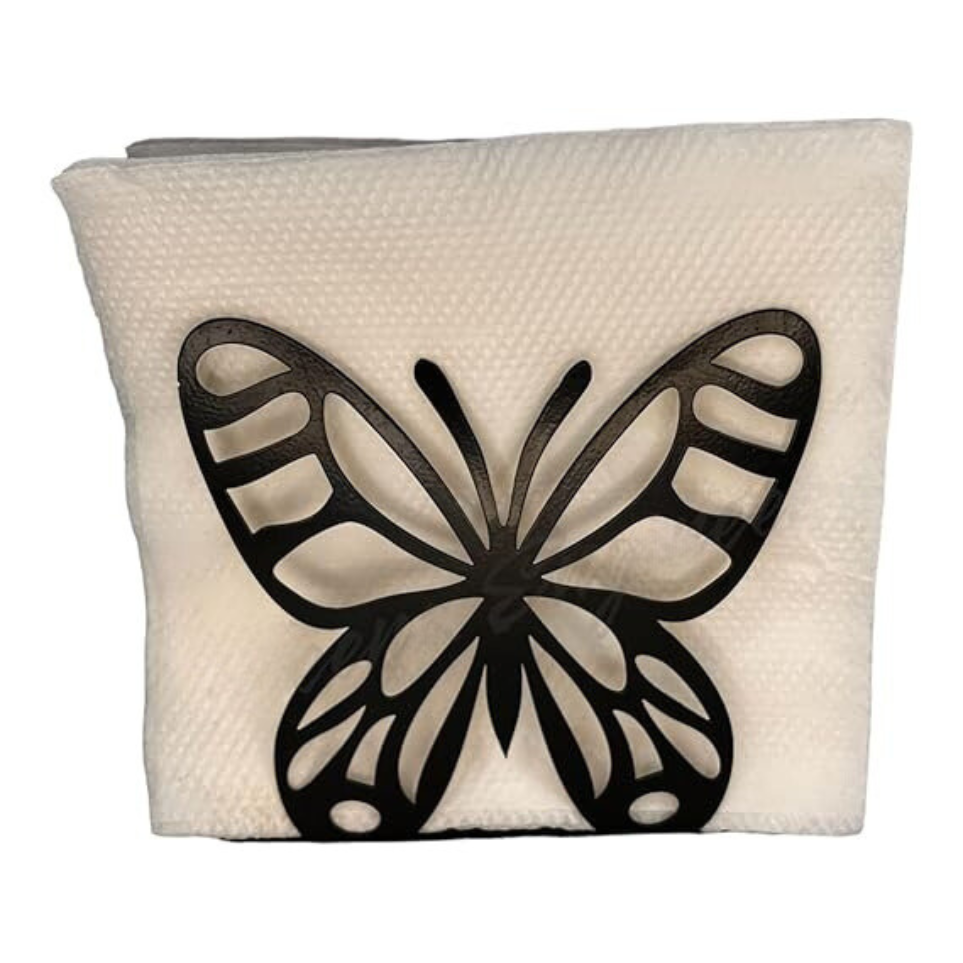 Black Butterfly Napkin Holder Metal Tissue Holder