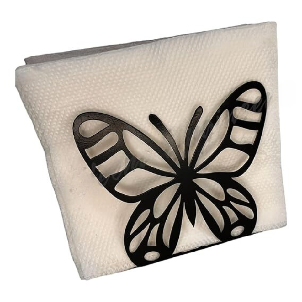 Black Butterfly Napkin Holder Metal Tissue Holder