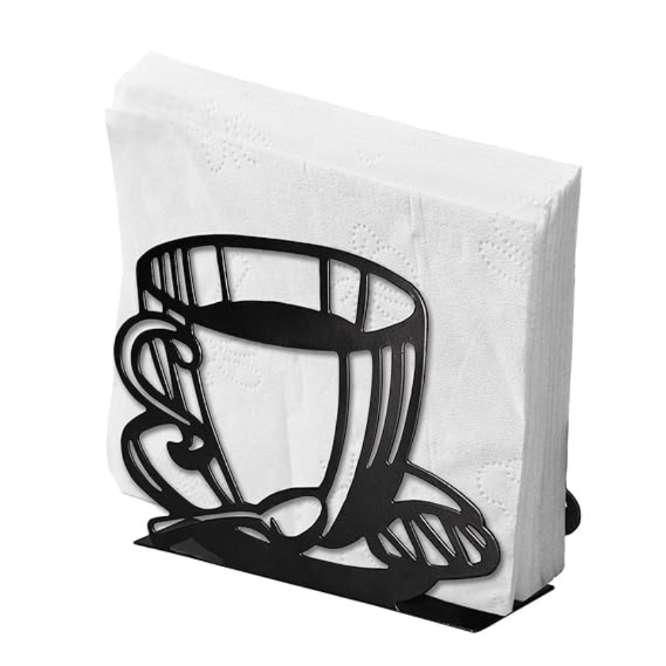 Stylish Coffee Cup Napkin Holder Metal Tissue Holder