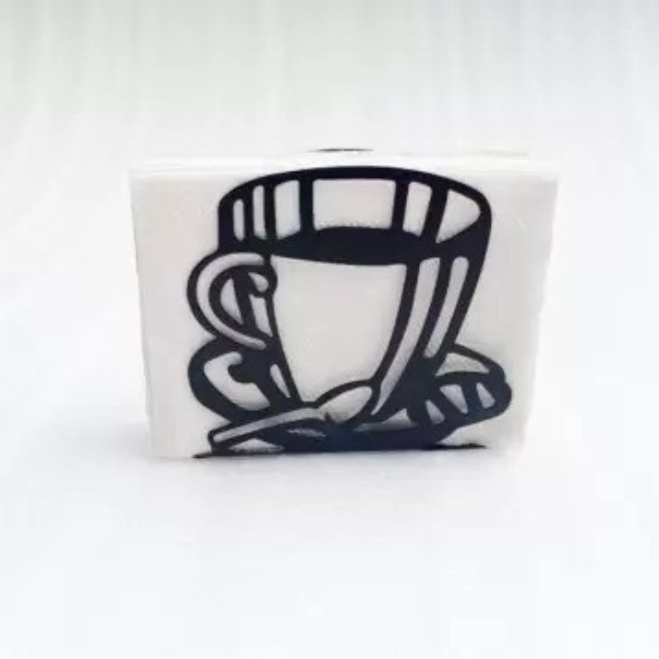 Stylish Coffee Cup Napkin Holder Metal Tissue Holder