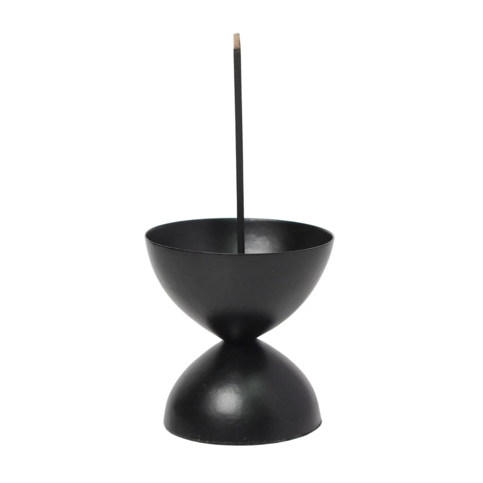 Black Metal Incense Burner Agarbatti Stick Stand Set of 2